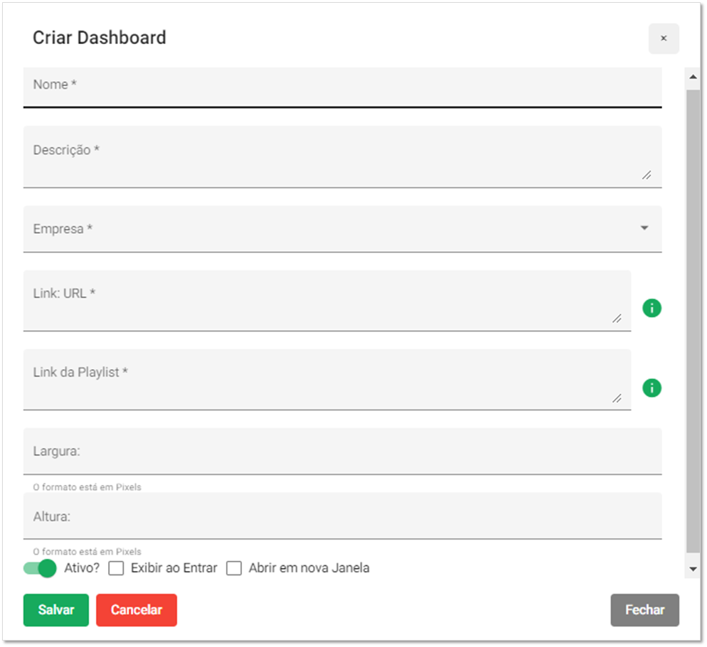 Criar Dashboard